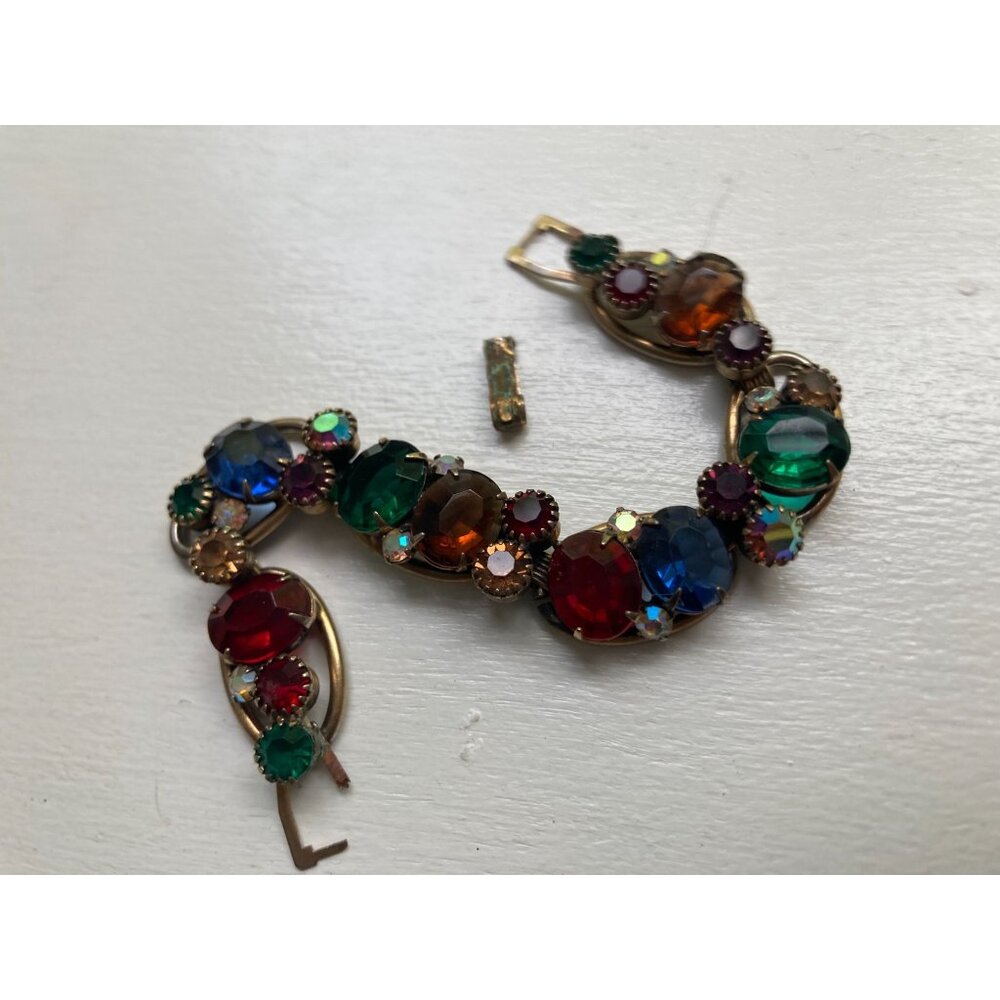 Weiss Multi Color Rhinestone Bracelet -READ - Picture 2 of 16